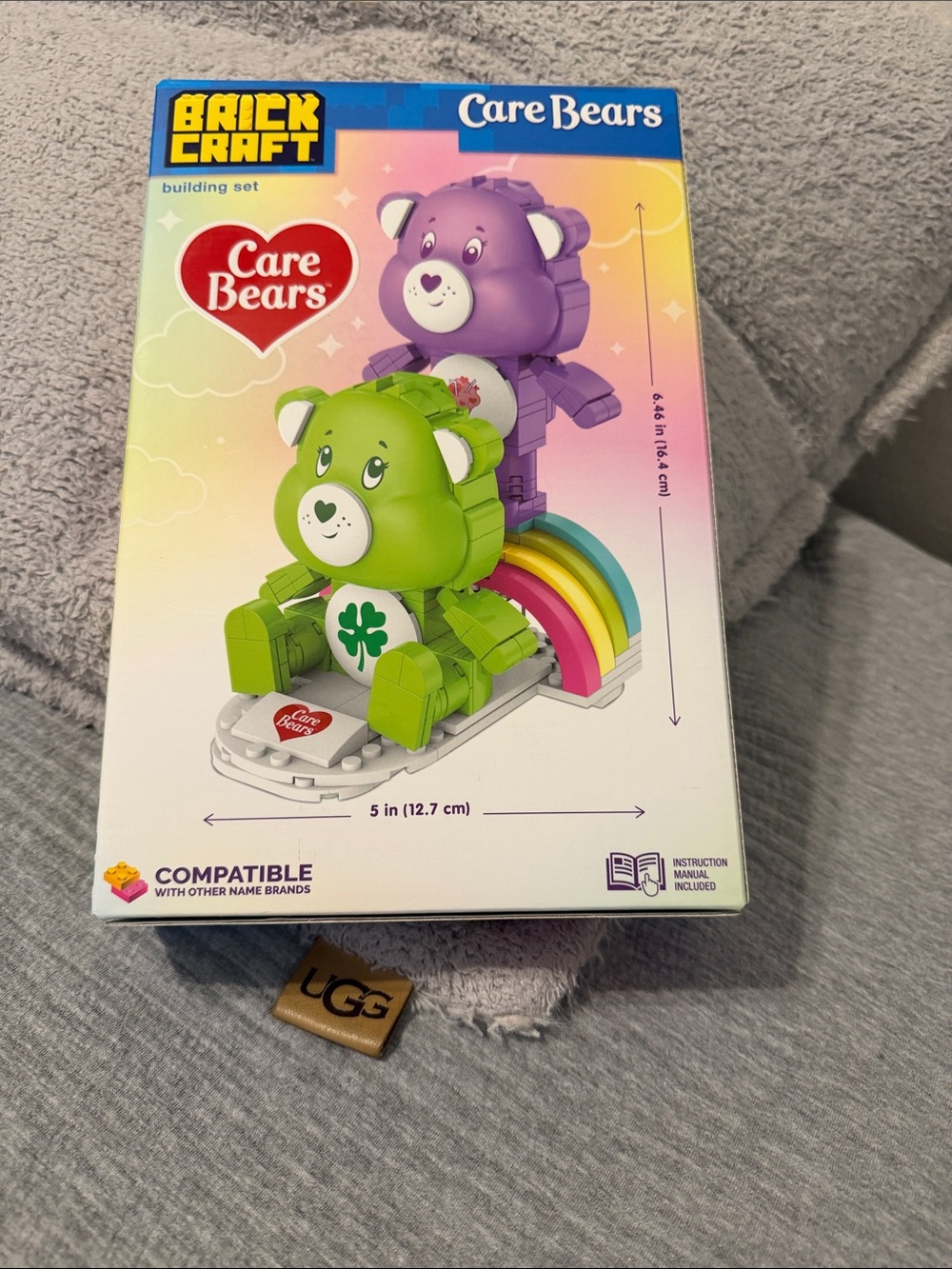Care Bears Building Set - Green & Purple Care Bear Figures with Rainbow